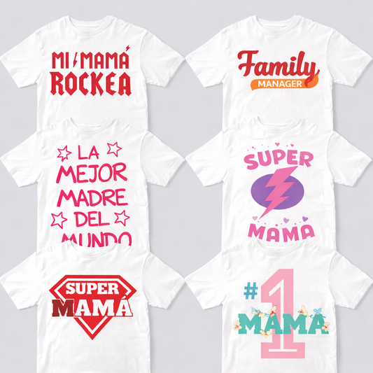 Super Pack de 43 Diseños para Playeras Día de las Madres – PSD, PNG, AI y PDF