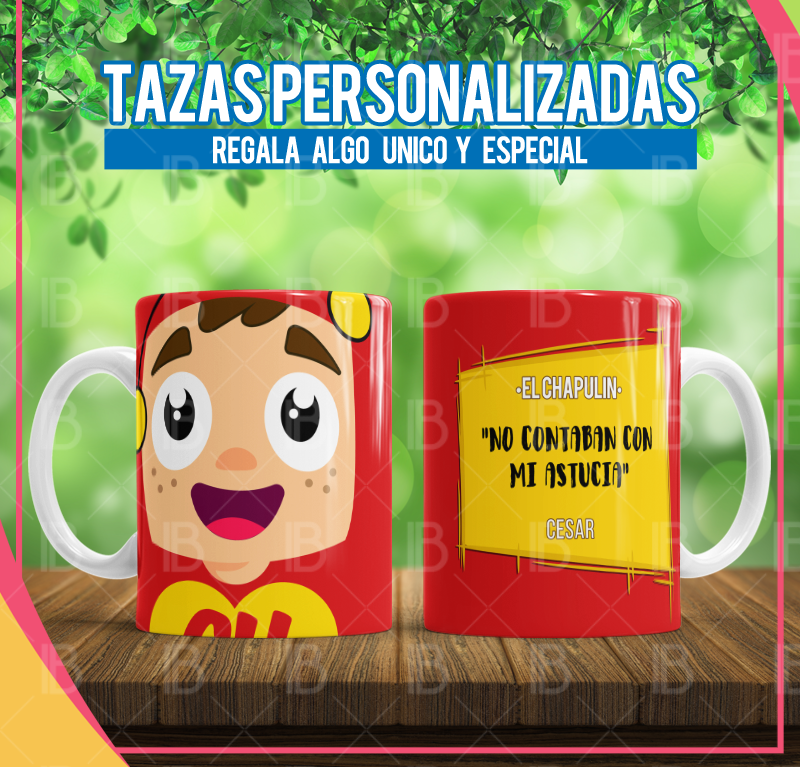 Plantillas La Vecindad – Pack de 19 Diseños para Tazas | PSD + JPG + Mockup