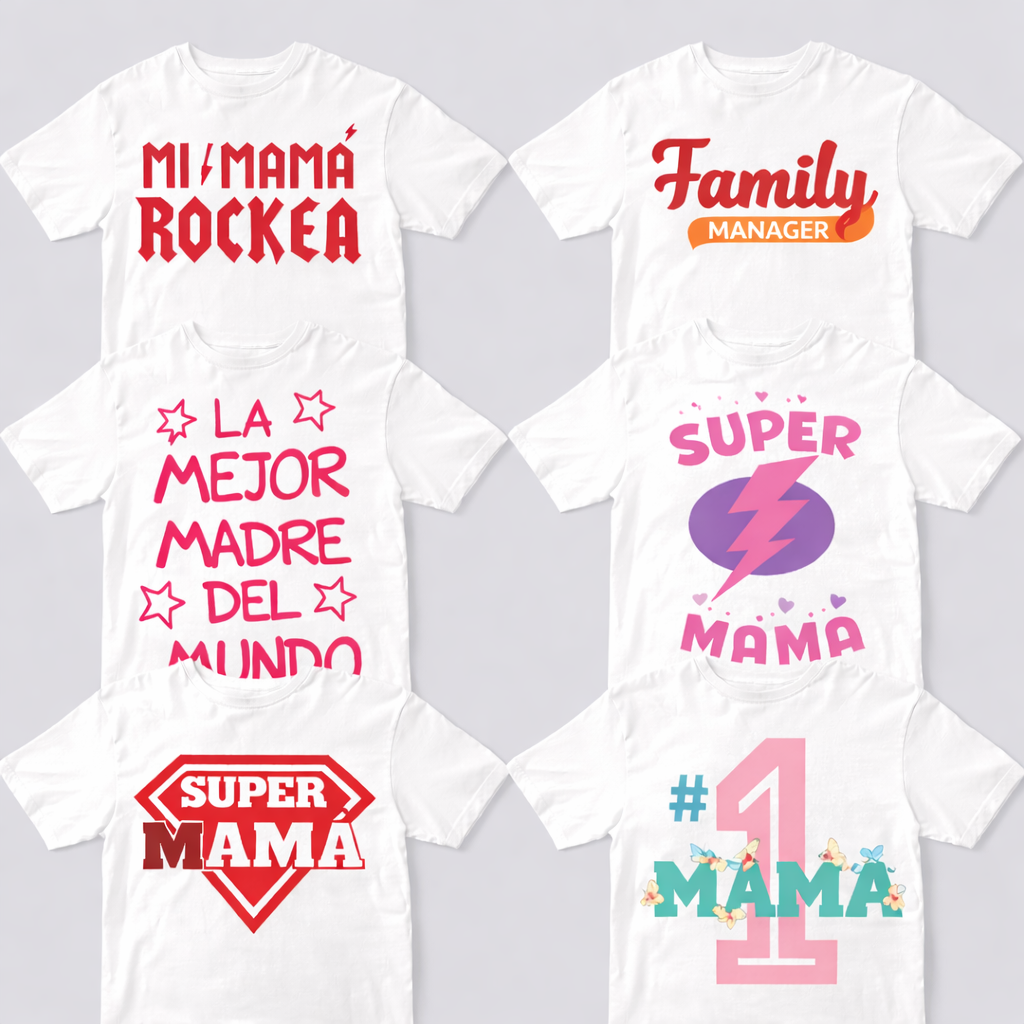 Super Pack de 43 Diseños para Playeras Día de las Madres – PSD, PNG, AI y PDF