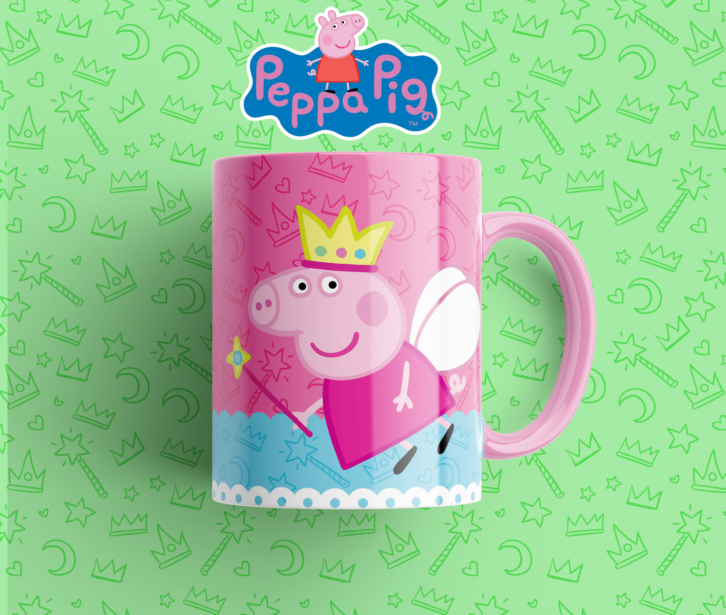 Pack de 10 Plantillas Cerdita para Tazas – Diseño Infantil para Sublimación