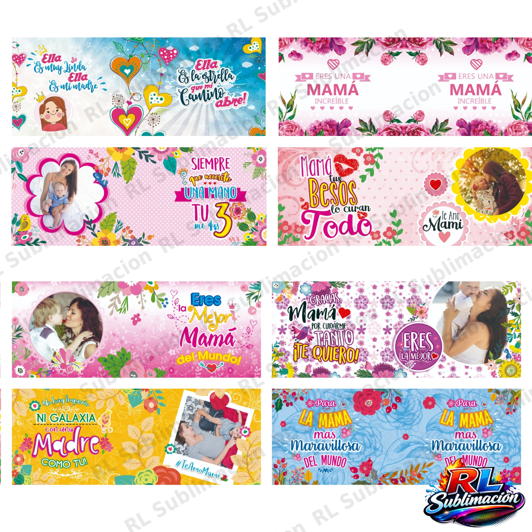 Plantillas para el Día de las Madres – Súper Pack de 50 Plantillas Editables para Sublimación