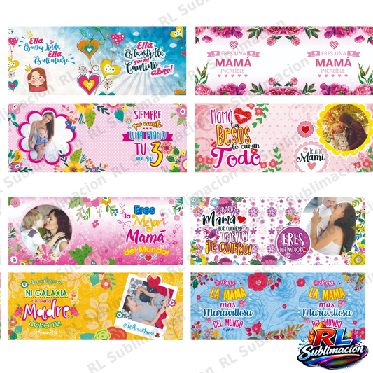 Plantillas para el Día de las Madres – Súper Pack de 50 Plantillas Editables para Sublimación