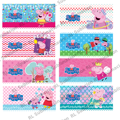 Pack de 10 Plantillas Cerdita para Tazas – Diseño Infantil para Sublimación